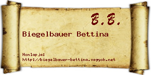 Biegelbauer Bettina névjegykártya